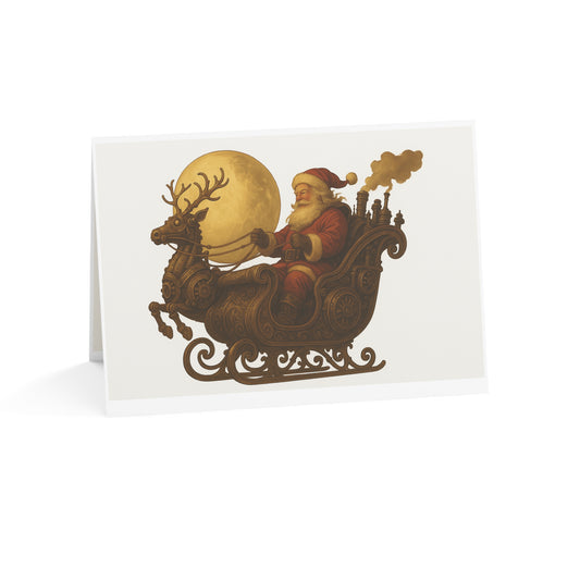 Greeting Cards - Victorian Santa Steampunk Design - 1, 10, 30, and 50pcs