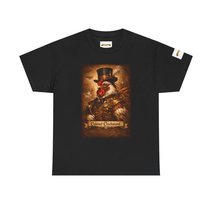 Steampunk Rooster Barnyard Ruler T-Shirt — Coop Protector Tee