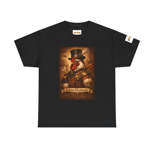 Steampunk Rooster Barnyard Ruler T-Shirt — Coop Protector Tee