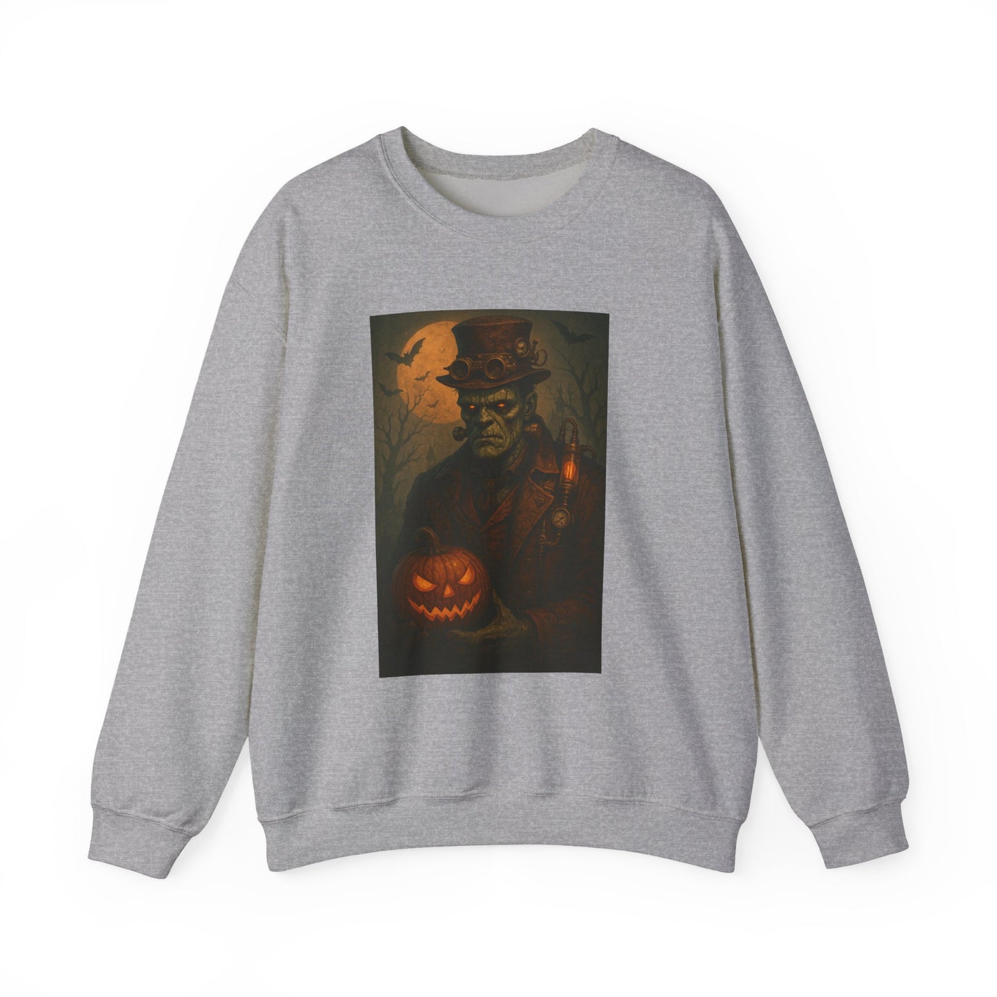 Halloween-Themed Unisex Crewneck Sweatshirt, Spooky Apparel, Autumn Fashion, Warm Fall Clothing, Pumpkin Decor, Seasonal Gift