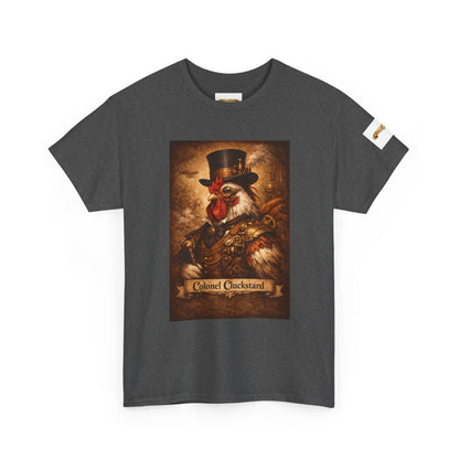 Steampunk Rooster Barnyard Ruler T-Shirt — Coop Protector Tee