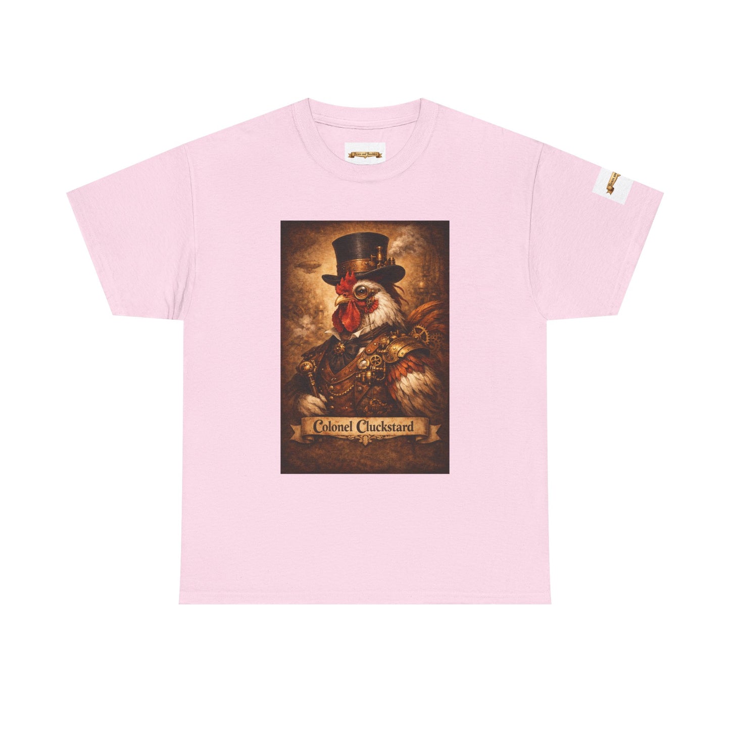 Steampunk Rooster Barnyard Ruler T-Shirt — Coop Protector Tee