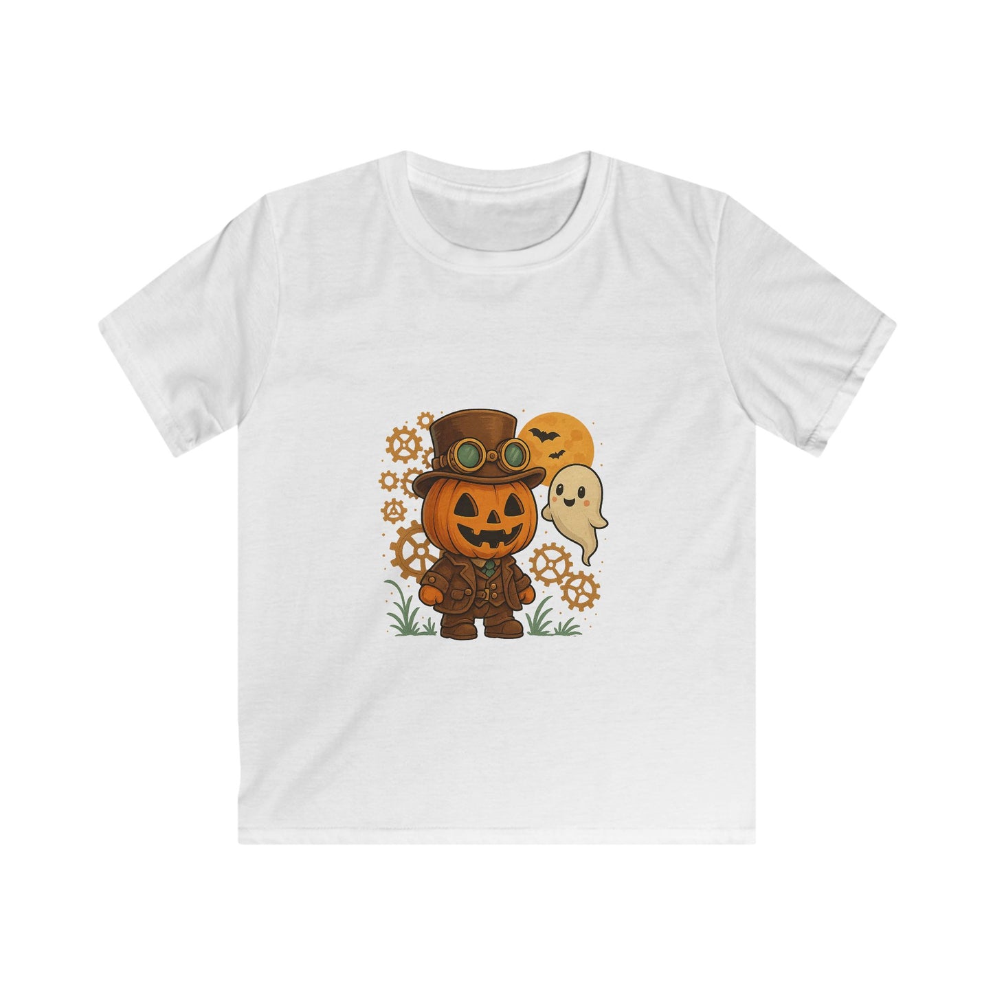 Kids Halloween Tee, Pumpkin Costume T-Shirt, Cute Ghost Shirt, Fall Kids Apparel, Trick or Treat Clothing
