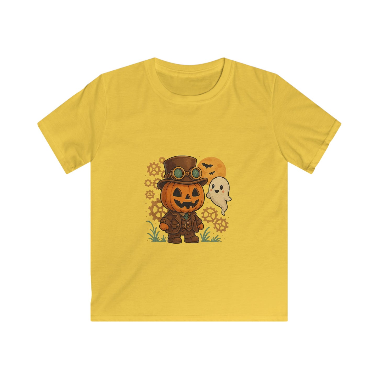 Kids Halloween Tee, Pumpkin Costume T-Shirt, Cute Ghost Shirt, Fall Kids Apparel, Trick or Treat Clothing