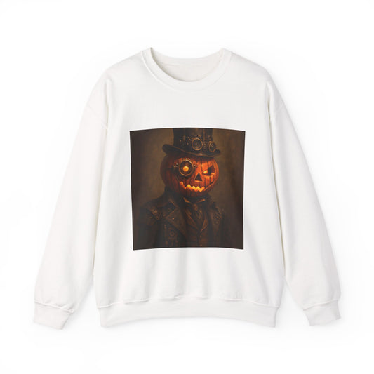 Halloween Pumpkin Art Crewneck Sweatshirt, Cozy Fall Fashion, Pumpkin Lover Gift, Unisex Sweater for Halloween, Unique Sweatshirt Gift