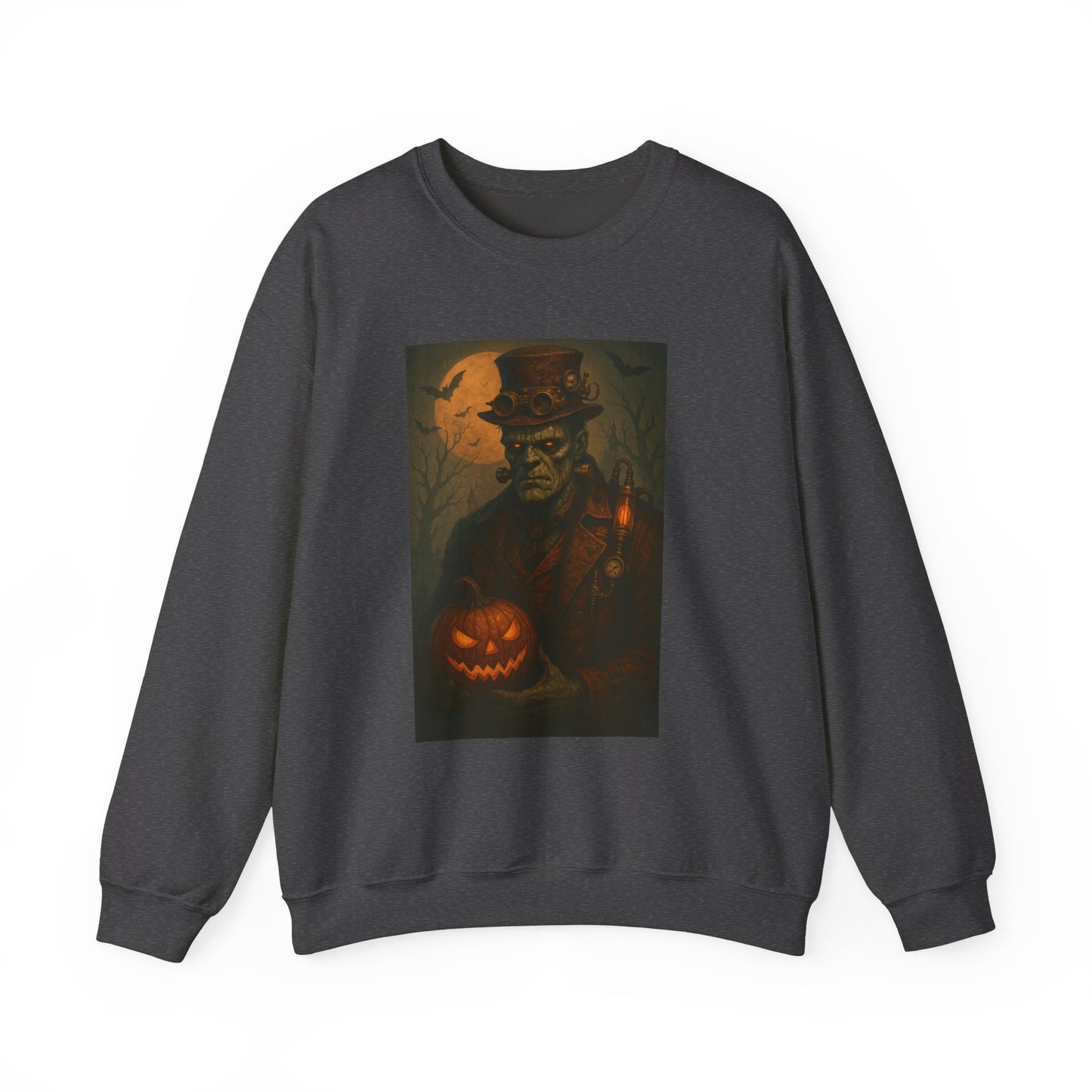Halloween-Themed Unisex Crewneck Sweatshirt, Spooky Apparel, Autumn Fashion, Warm Fall Clothing, Pumpkin Decor, Seasonal Gift