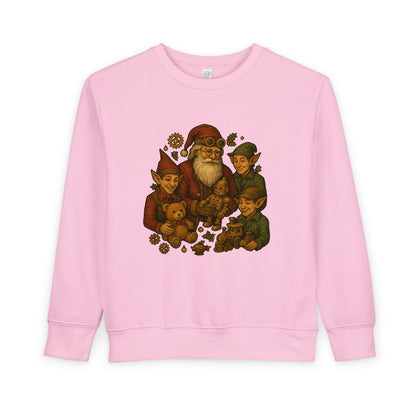 Cozy Santa Elf Toddler Sweatshirt, Cute Kids Pullover, Christmas Gift, Holiday Apparel, Preschool Shirt, Winter Fashion