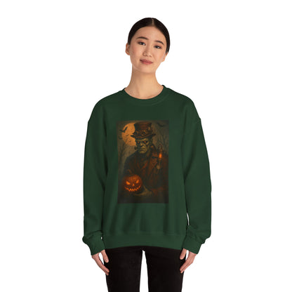 Halloween-Themed Unisex Crewneck Sweatshirt, Spooky Apparel, Autumn Fashion, Warm Fall Clothing, Pumpkin Decor, Seasonal Gift