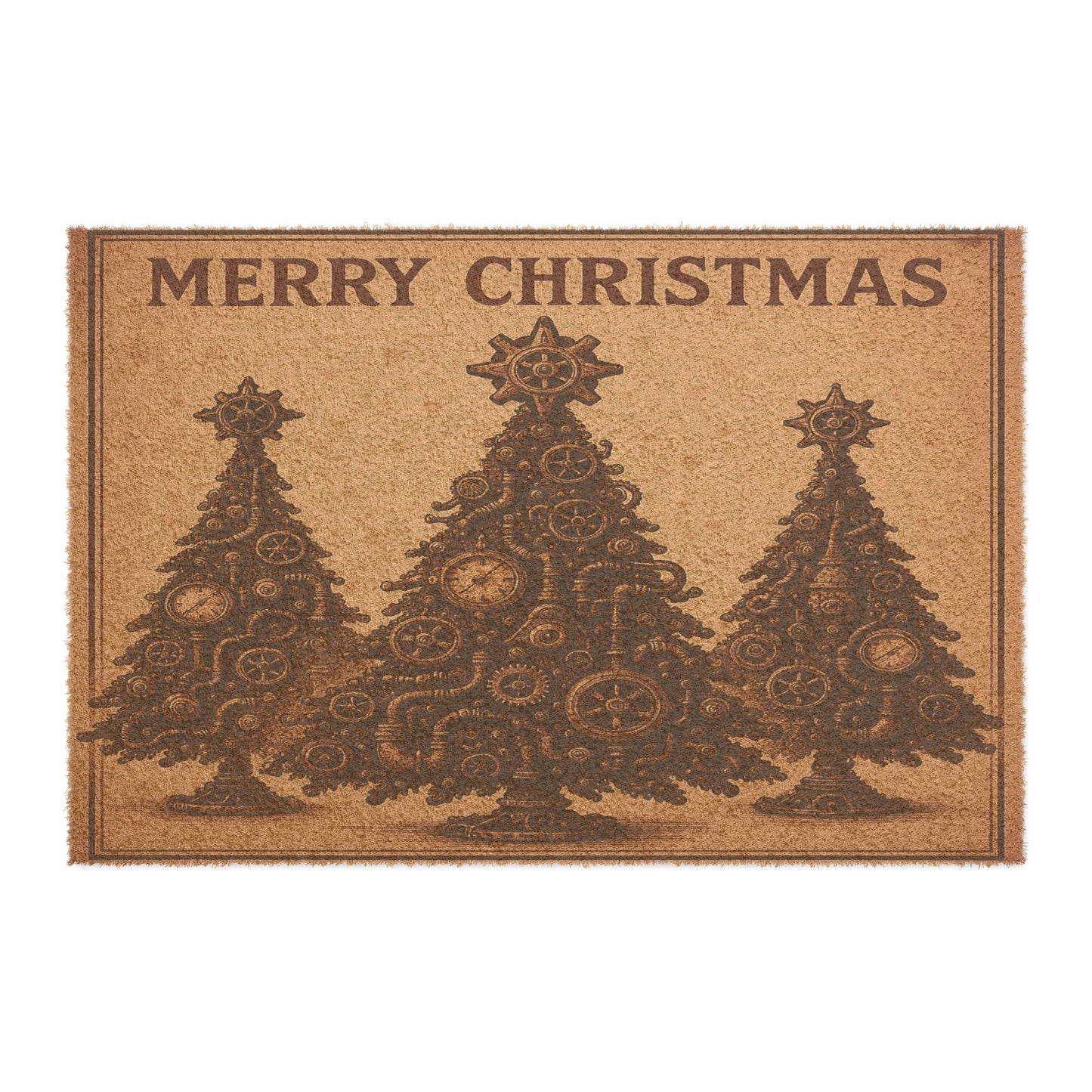 Steampunk Christmas Doormat