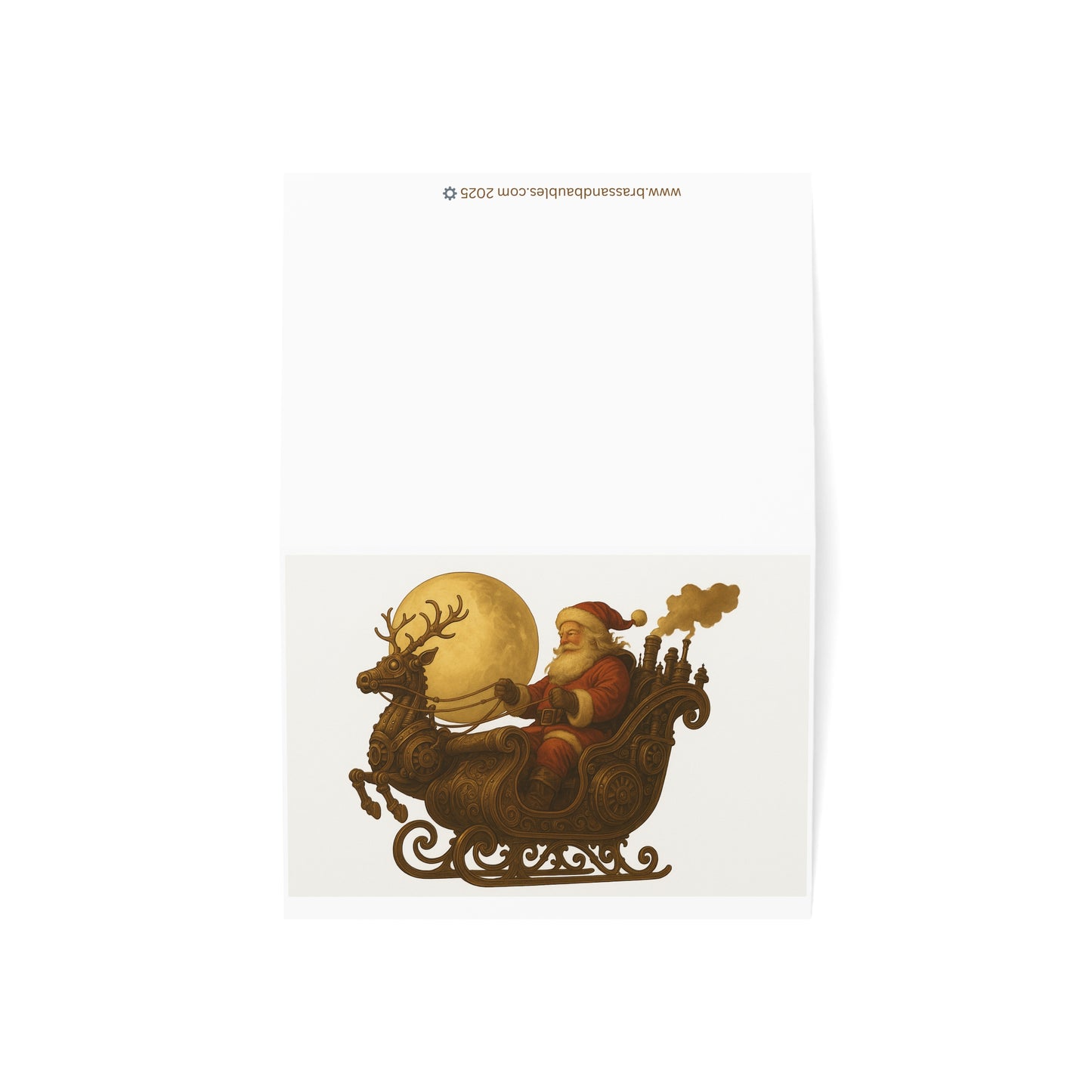 Greeting Cards - Victorian Santa Steampunk Design - 1, 10, 30, and 50pcs