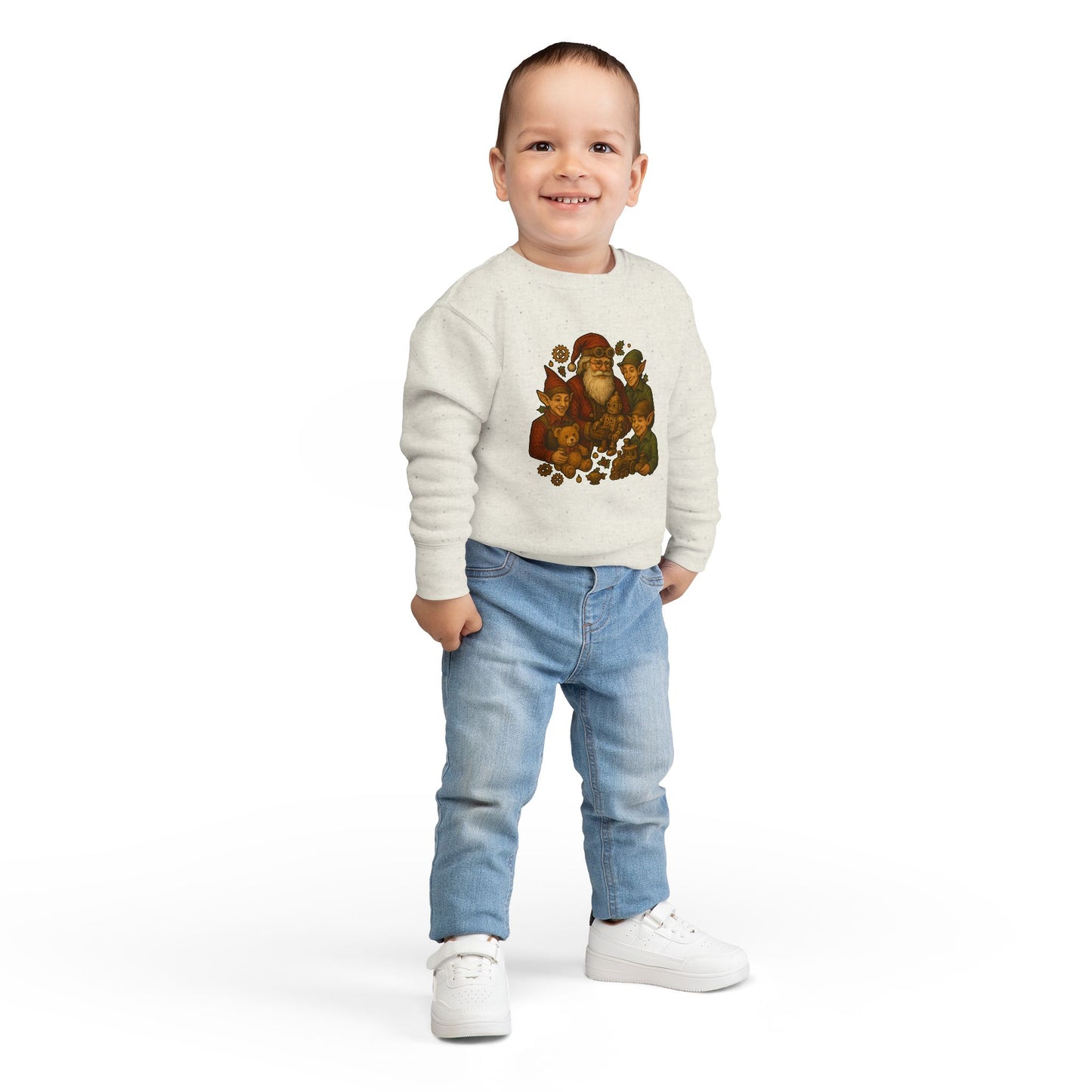 Cozy Santa Elf Toddler Sweatshirt, Cute Kids Pullover, Christmas Gift, Holiday Apparel, Preschool Shirt, Winter Fashion