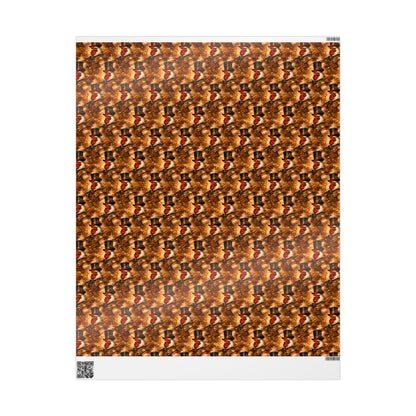 Wrapping Paper Roll — Rustic Rooster Farmhouse Pattern Featuring Colonel Cluckster