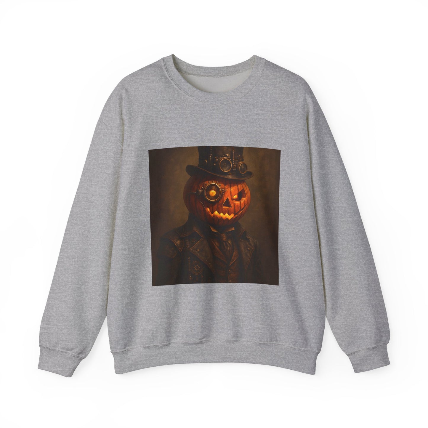 Halloween Pumpkin Art Crewneck Sweatshirt, Cozy Fall Fashion, Pumpkin Lover Gift, Unisex Sweater for Halloween, Unique Sweatshirt Gift