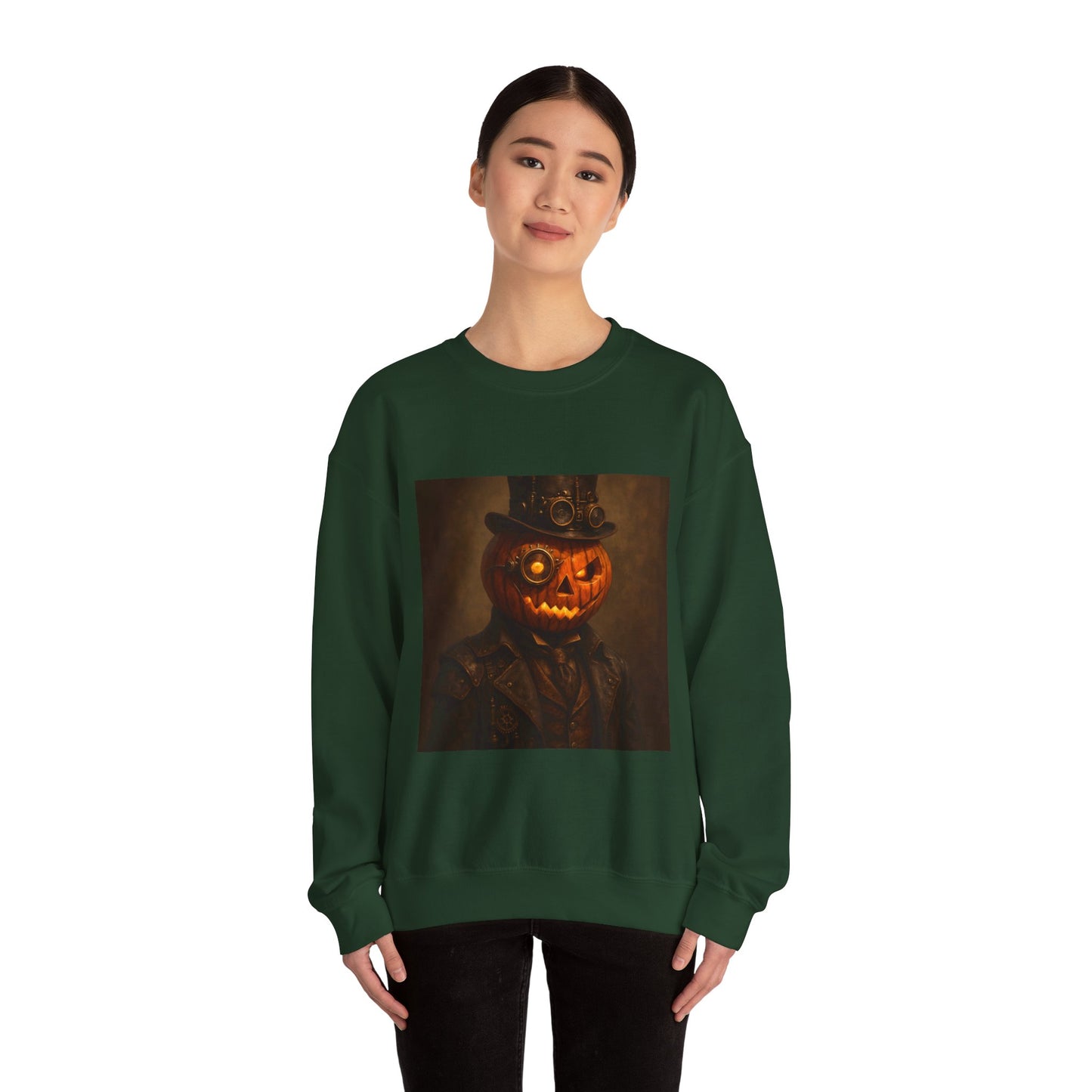 Halloween Pumpkin Art Crewneck Sweatshirt, Cozy Fall Fashion, Pumpkin Lover Gift, Unisex Sweater for Halloween, Unique Sweatshirt Gift