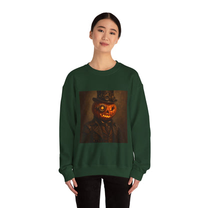 Halloween Pumpkin Art Crewneck Sweatshirt, Cozy Fall Fashion, Pumpkin Lover Gift, Unisex Sweater for Halloween, Unique Sweatshirt Gift