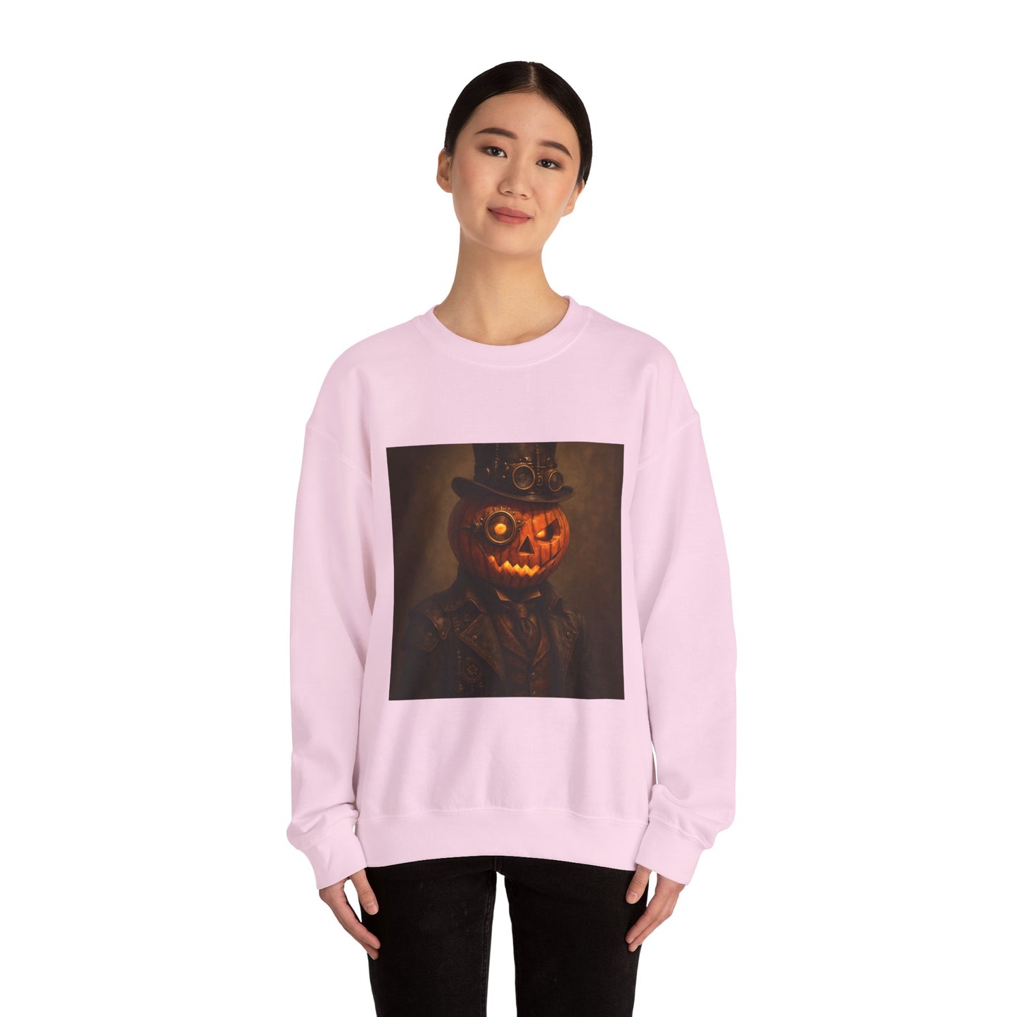 Halloween Pumpkin Art Crewneck Sweatshirt, Cozy Fall Fashion, Pumpkin Lover Gift, Unisex Sweater for Halloween, Unique Sweatshirt Gift