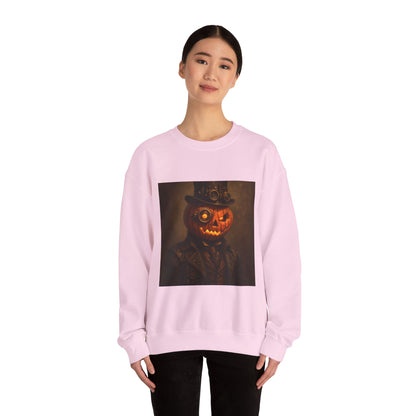 Halloween Pumpkin Art Crewneck Sweatshirt, Cozy Fall Fashion, Pumpkin Lover Gift, Unisex Sweater for Halloween, Unique Sweatshirt Gift
