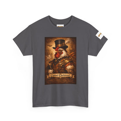 Steampunk Rooster Barnyard Ruler T-Shirt — Coop Protector Tee