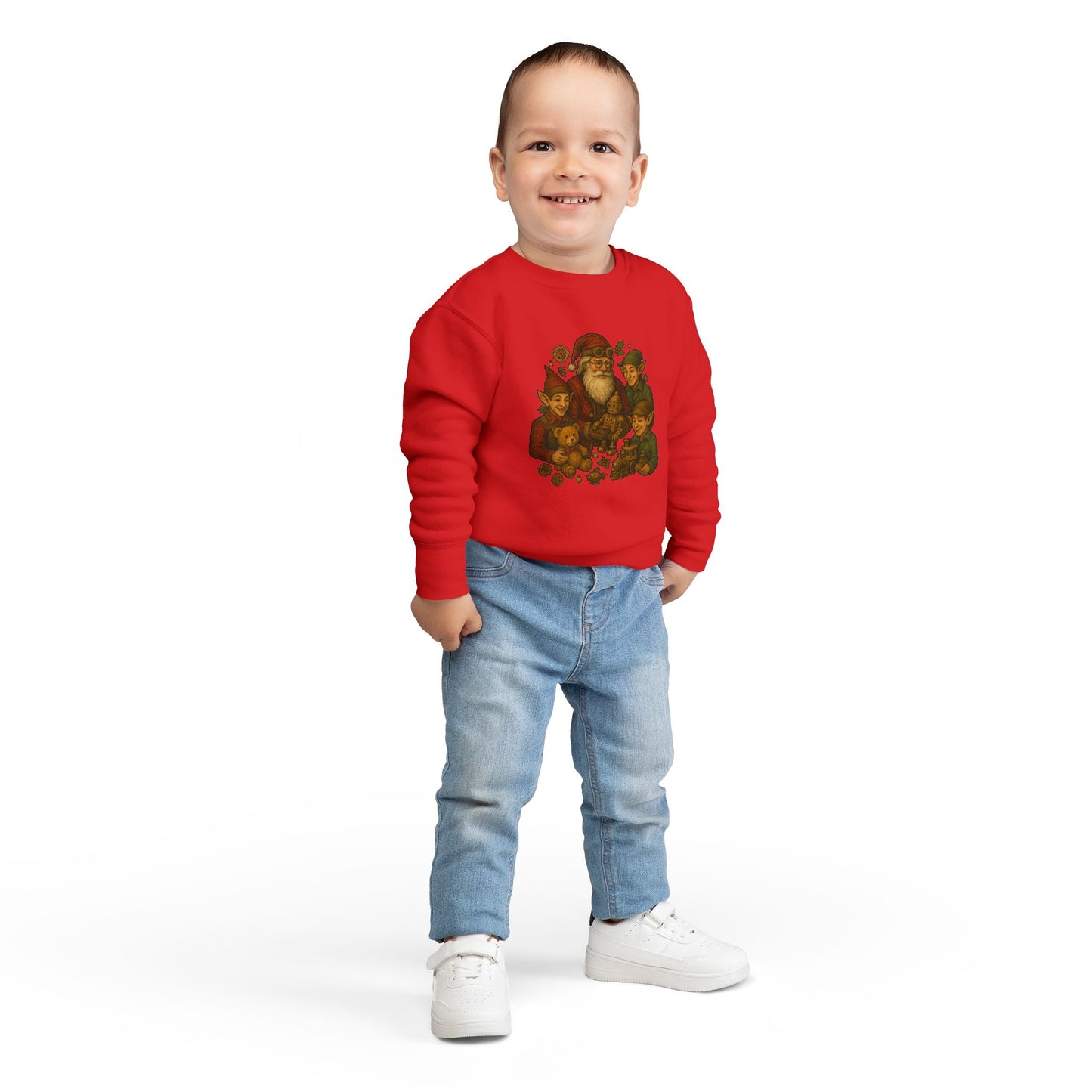 Cozy Santa Elf Toddler Sweatshirt, Cute Kids Pullover, Christmas Gift, Holiday Apparel, Preschool Shirt, Winter Fashion