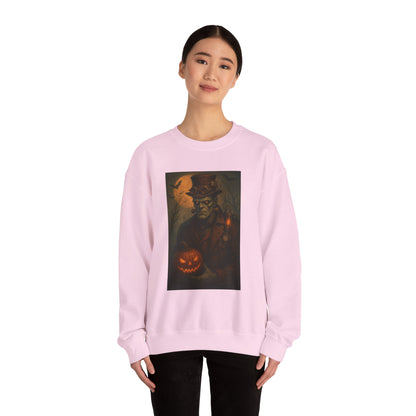 Halloween-Themed Unisex Crewneck Sweatshirt, Spooky Apparel, Autumn Fashion, Warm Fall Clothing, Pumpkin Decor, Seasonal Gift