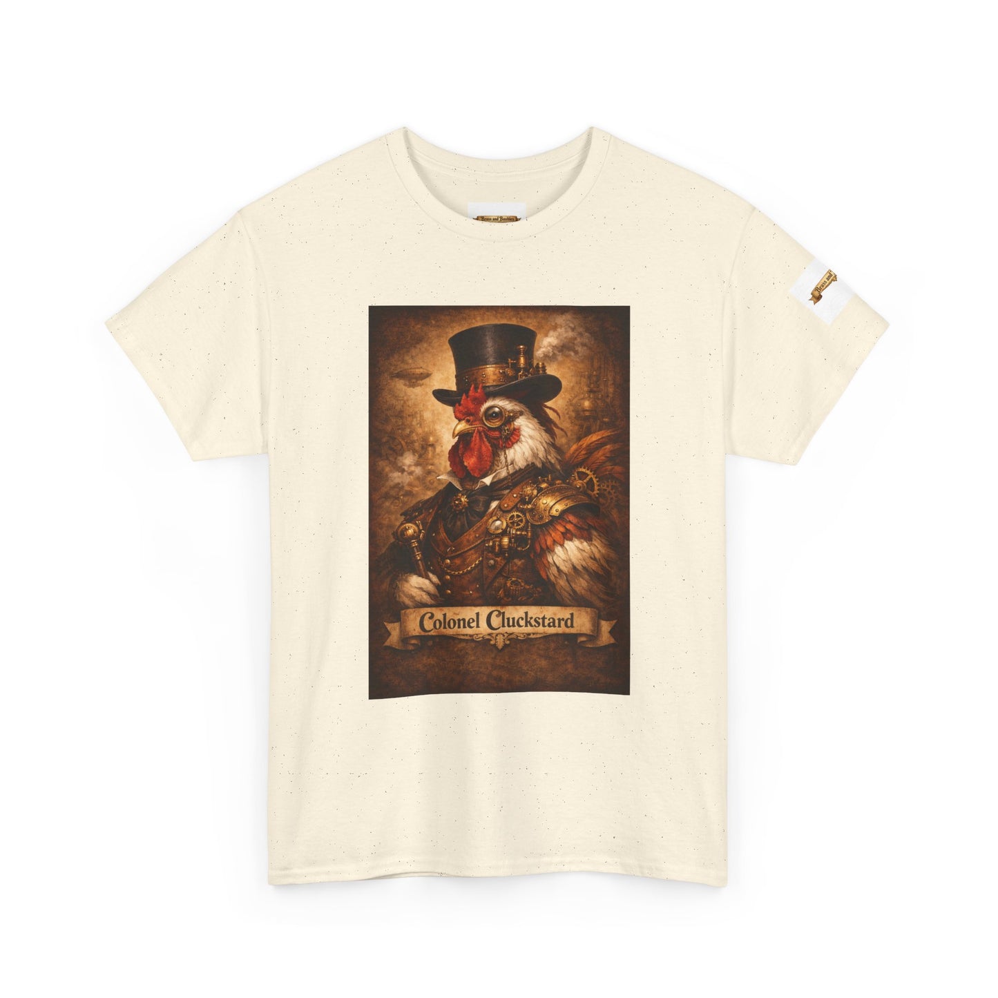 Steampunk Rooster Barnyard Ruler T-Shirt — Coop Protector Tee