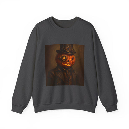 Halloween Pumpkin Art Crewneck Sweatshirt, Cozy Fall Fashion, Pumpkin Lover Gift, Unisex Sweater for Halloween, Unique Sweatshirt Gift