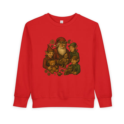 Cozy Santa Elf Toddler Sweatshirt, Cute Kids Pullover, Christmas Gift, Holiday Apparel, Preschool Shirt, Winter Fashion