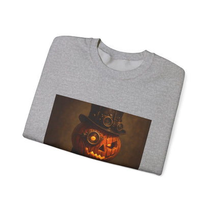 Halloween Pumpkin Art Crewneck Sweatshirt, Cozy Fall Fashion, Pumpkin Lover Gift, Unisex Sweater for Halloween, Unique Sweatshirt Gift