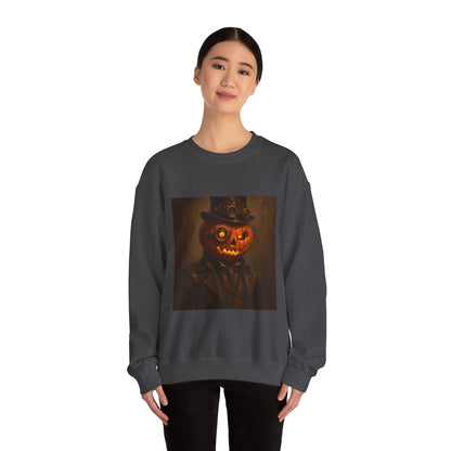 Halloween Pumpkin Art Crewneck Sweatshirt, Cozy Fall Fashion, Pumpkin Lover Gift, Unisex Sweater for Halloween, Unique Sweatshirt Gift