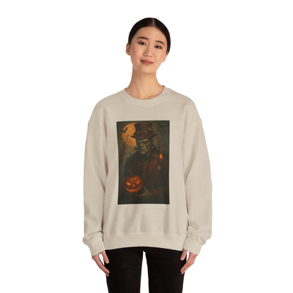 Halloween-Themed Unisex Crewneck Sweatshirt, Spooky Apparel, Autumn Fashion, Warm Fall Clothing, Pumpkin Decor, Seasonal Gift