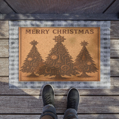 Steampunk Christmas Doormat