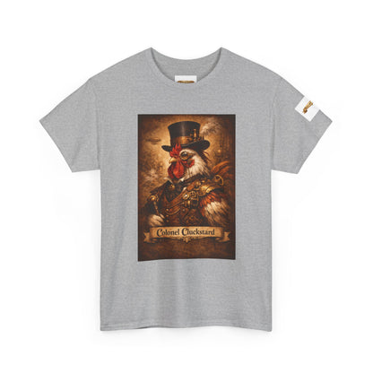 Steampunk Rooster Barnyard Ruler T-Shirt — Coop Protector Tee