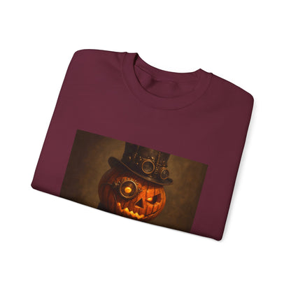 Halloween Pumpkin Art Crewneck Sweatshirt, Cozy Fall Fashion, Pumpkin Lover Gift, Unisex Sweater for Halloween, Unique Sweatshirt Gift
