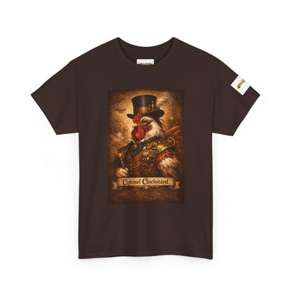 Steampunk Rooster Barnyard Ruler T-Shirt — Coop Protector Tee