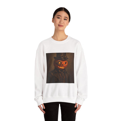 Halloween Pumpkin Art Crewneck Sweatshirt, Cozy Fall Fashion, Pumpkin Lover Gift, Unisex Sweater for Halloween, Unique Sweatshirt Gift