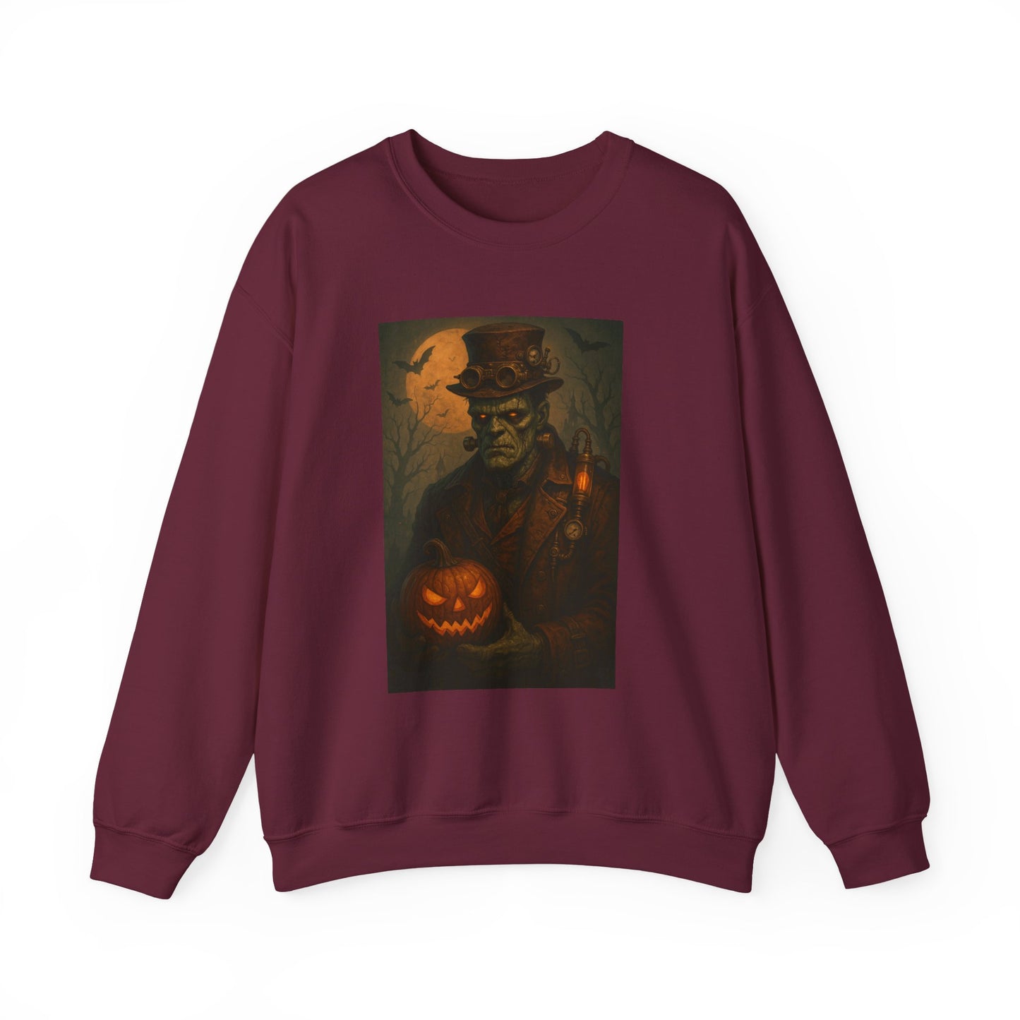 Halloween-Themed Unisex Crewneck Sweatshirt, Spooky Apparel, Autumn Fashion, Warm Fall Clothing, Pumpkin Decor, Seasonal Gift
