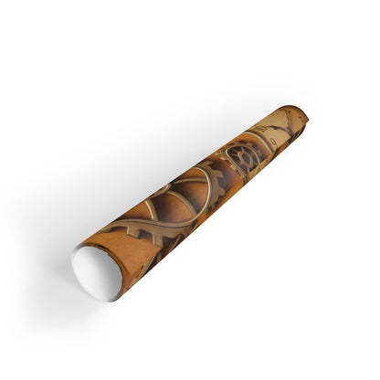 Steampunk-Themed Gift Wrapping Paper Roll, Vintage Mechanical Design for All Occasions, Birthday, Holiday, DIY Crafts, Unique Gift Wrap