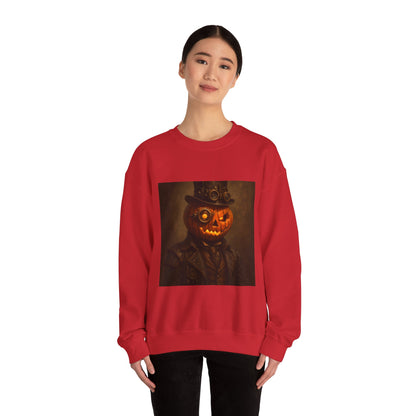 Halloween Pumpkin Art Crewneck Sweatshirt, Cozy Fall Fashion, Pumpkin Lover Gift, Unisex Sweater for Halloween, Unique Sweatshirt Gift
