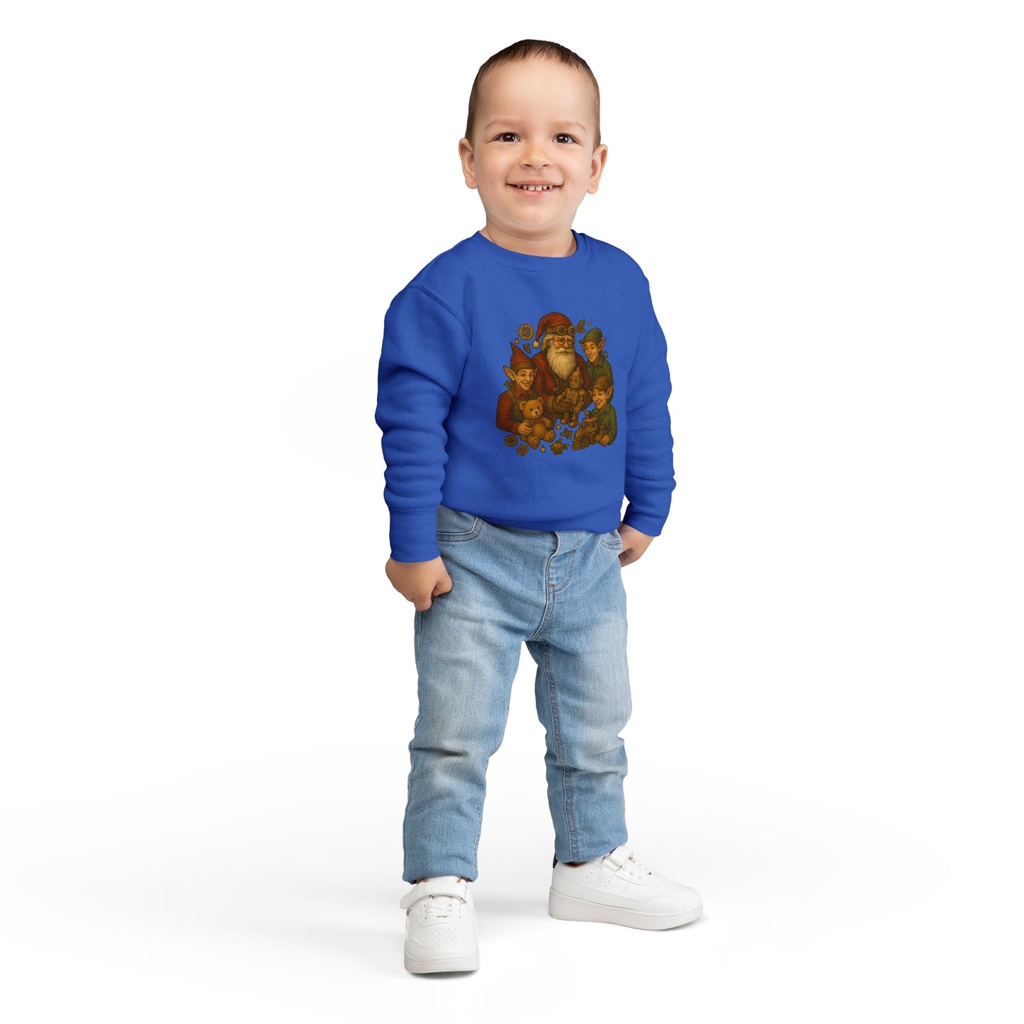 Cozy Santa Elf Toddler Sweatshirt, Cute Kids Pullover, Christmas Gift, Holiday Apparel, Preschool Shirt, Winter Fashion