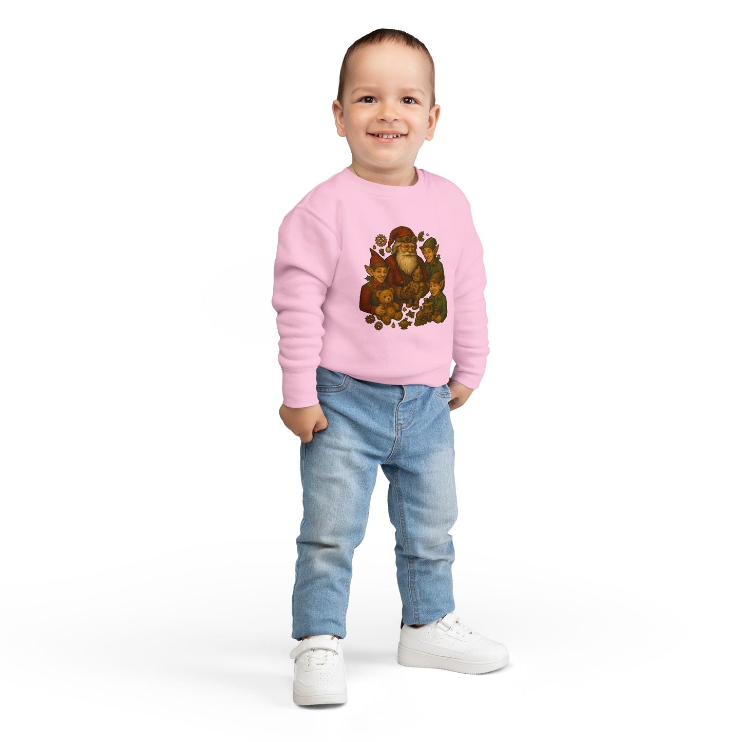 Cozy Santa Elf Toddler Sweatshirt, Cute Kids Pullover, Christmas Gift, Holiday Apparel, Preschool Shirt, Winter Fashion