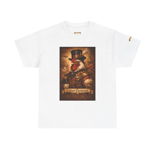 Steampunk Rooster Barnyard Ruler T-Shirt — Coop Protector Tee