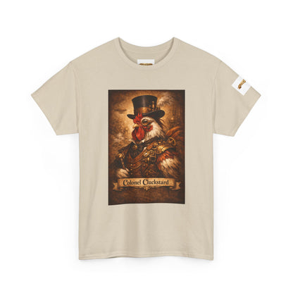 Steampunk Rooster Barnyard Ruler T-Shirt — Coop Protector Tee