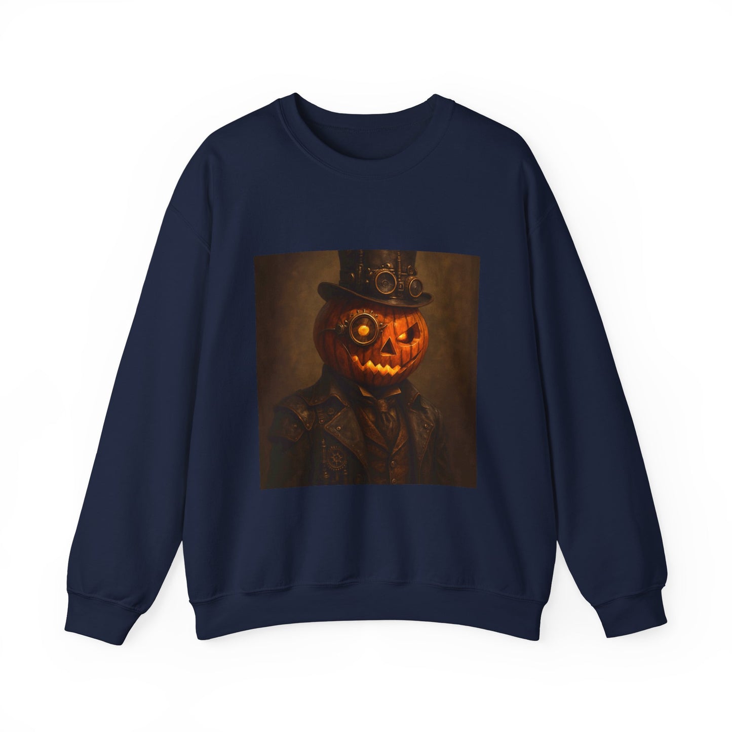 Halloween Pumpkin Art Crewneck Sweatshirt, Cozy Fall Fashion, Pumpkin Lover Gift, Unisex Sweater for Halloween, Unique Sweatshirt Gift
