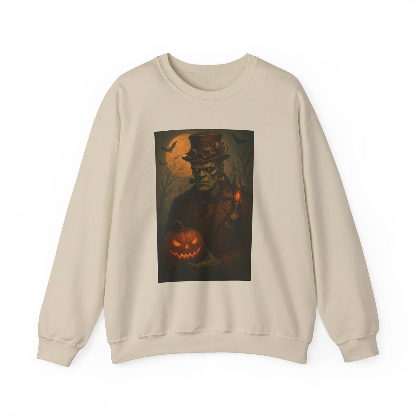Halloween-Themed Unisex Crewneck Sweatshirt, Spooky Apparel, Autumn Fashion, Warm Fall Clothing, Pumpkin Decor, Seasonal Gift