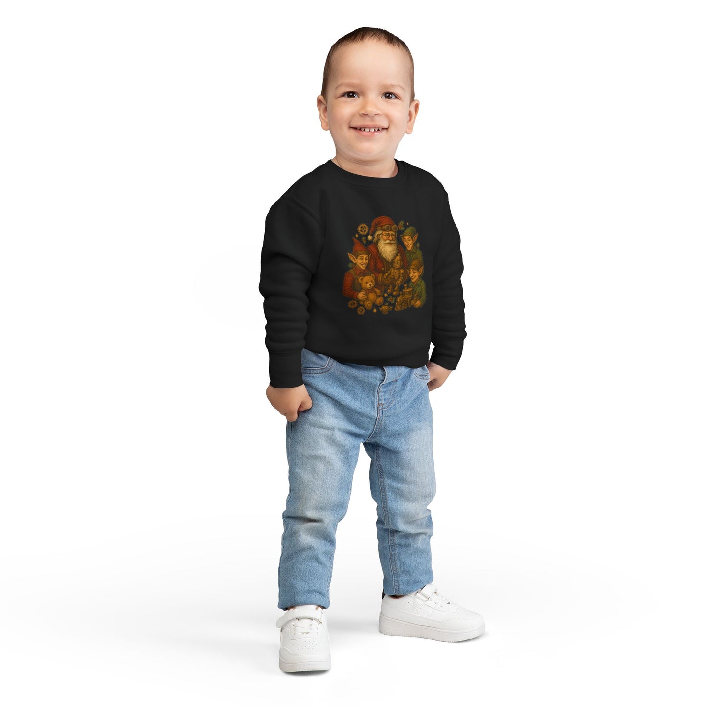 Cozy Santa Elf Toddler Sweatshirt, Cute Kids Pullover, Christmas Gift, Holiday Apparel, Preschool Shirt, Winter Fashion