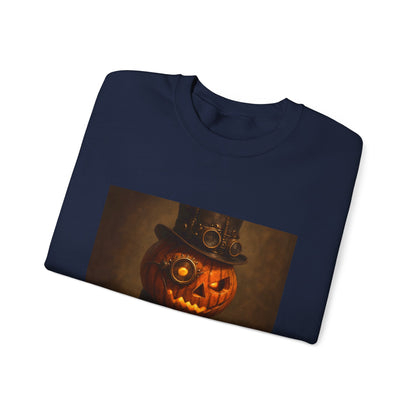Halloween Pumpkin Art Crewneck Sweatshirt, Cozy Fall Fashion, Pumpkin Lover Gift, Unisex Sweater for Halloween, Unique Sweatshirt Gift