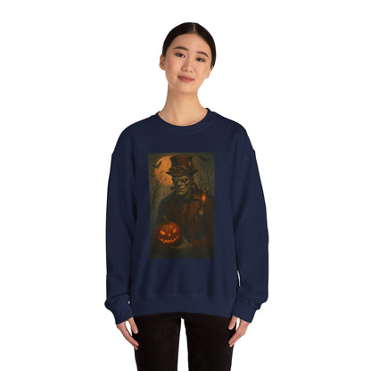 Halloween-Themed Unisex Crewneck Sweatshirt, Spooky Apparel, Autumn Fashion, Warm Fall Clothing, Pumpkin Decor, Seasonal Gift