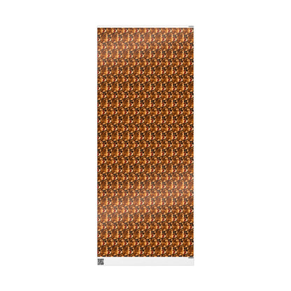 Wrapping Paper Roll — Rustic Rooster Farmhouse Pattern Featuring Colonel Cluckster