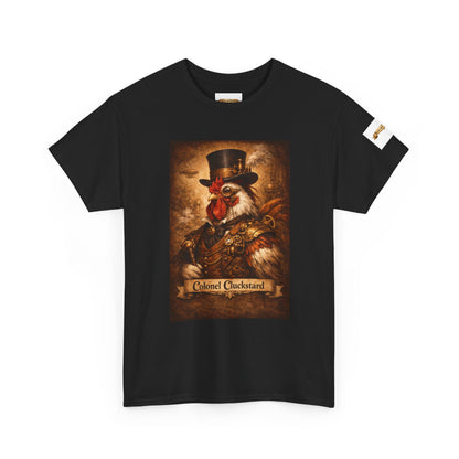 Steampunk Rooster Barnyard Ruler T-Shirt — Coop Protector Tee