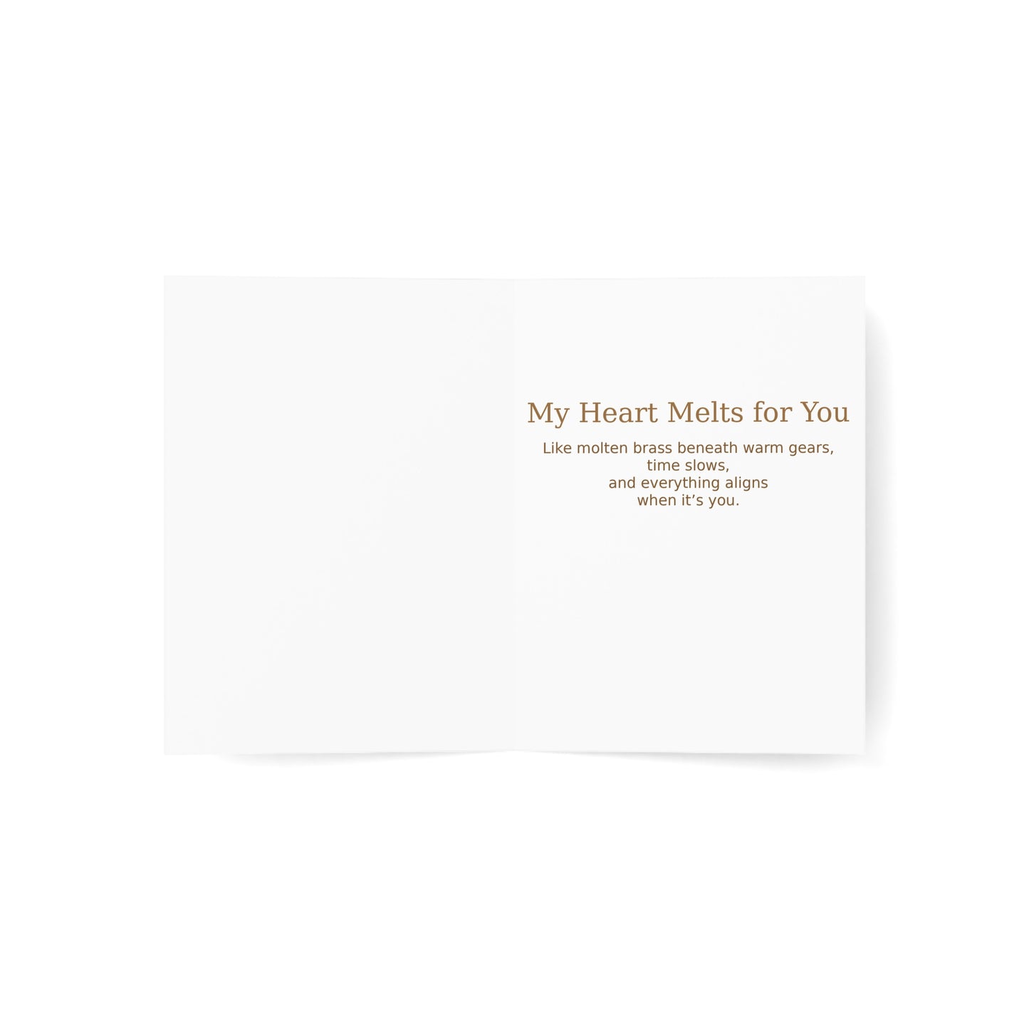 Romantic Steampunk Valentine's Card — My Heart Melts For You